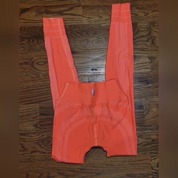 Free People, Self-Hemming Neon Leggings, M, Orange - Picture 1 of 3